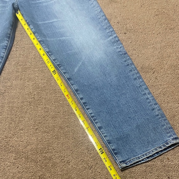 AG Adriano Goldschmied  Slouchy Slim 32R Relaxed Denim Jeans - Light Blue - Picture 12 of 15